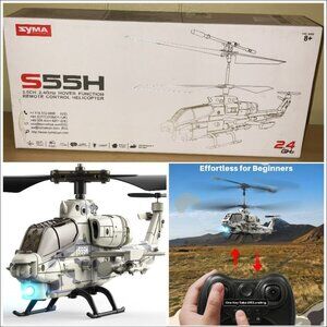 SYMA Remote Control Helicopter, S55H Military Attack RC Helicopter -Realistic